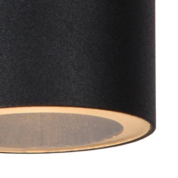 Lucide ARNE-LED - Foco de pared / Lámpara de pared Dentro/Fuera - Ø 6,3 cm - LED - GU10 - 1x5W 2700K - IP44 - Negro - detalle 1